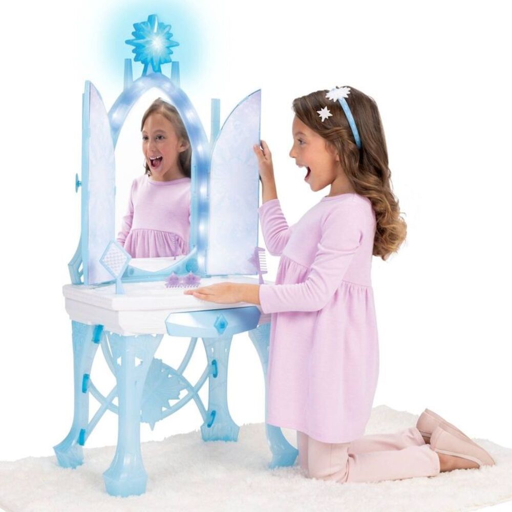 Disney Frozen Icy Glow and Glamour Vanity Blue - Elsa Mirror w/ Lights & Sounds